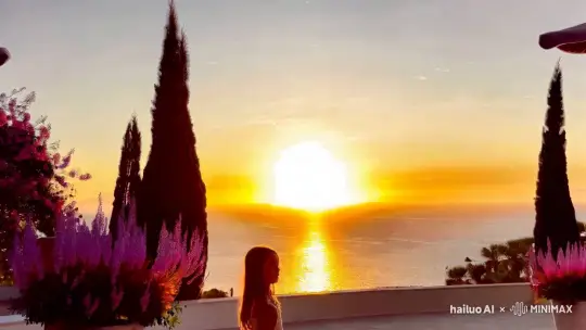 Dance in the Golden Twilight Over the Sea – AI Generated Video | Hailuo AI