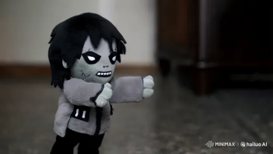 Plush Zombie Moonwalks in Iconic Michael Jackson Pose – AI Generated Video | Hailuo AI