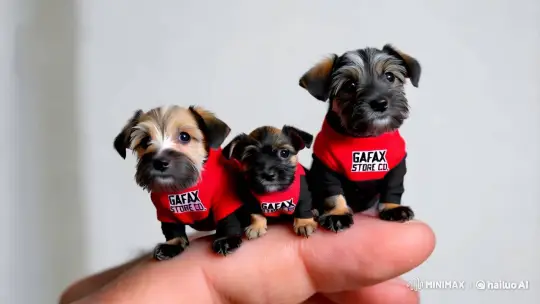 Yorkshire Terriers in Miniature Mountain Biking Gear – AI Generated Video | Hailuo AI