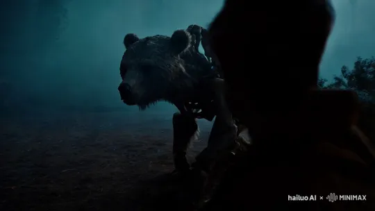 Cinematic Bear Skeleton Monster Hybrid Emergence – AI Generated Video | Hailuo AI