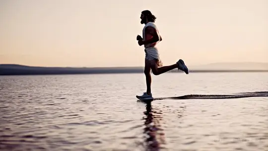 Jesus Runs on Water in Running Shoes – AI Generated Video | Hailuo AI