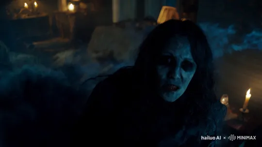 Possession Horror: Distorted Visage and Sinister Atmosphere – AI Generated Video | Hailuo AI