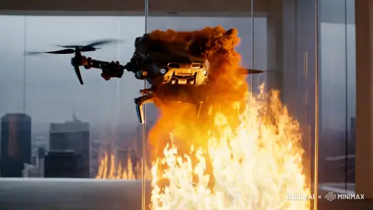 Transformation of a Robot into a Drone in Futuristic Setting – AI Generated Video | Hailuo AI