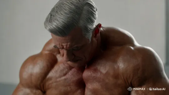 Mechanical Breakdown: The Aesthetic and Uncanny of a Bodybuilder – AI Generated Video | Hailuo AI