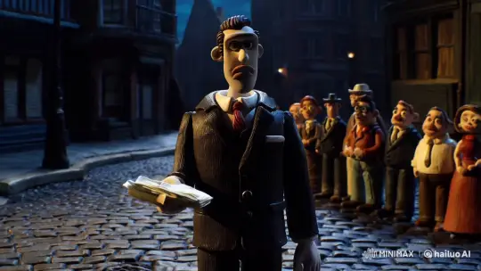 Claymation Mafia Boss Distributes Wealth in Noir Scene – AI Generated Video | Hailuo AI