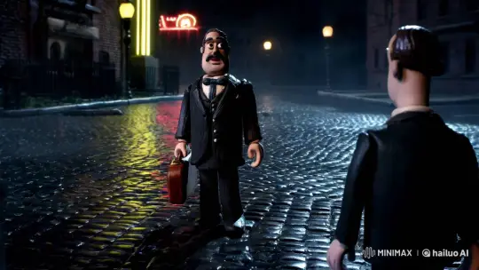 Claymation Film Noir: Mafia Boss Briefcase Exchange – AI Generated Video | Hailuo AI