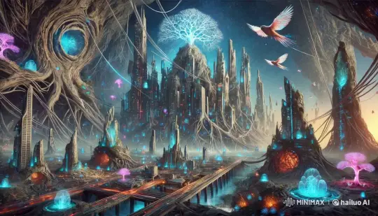 Futuristic Cityscape Blends Nature and Technology – AI Generated Video | Hailuo AI