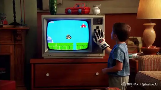 1990s Boy Reacts to 3D Mario from TV – AI Generated Video | Hailuo AI