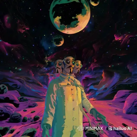 Trippy Fantasy: Three-Headed Scientist's Adventures – AI Generated Video | Hailuo AI