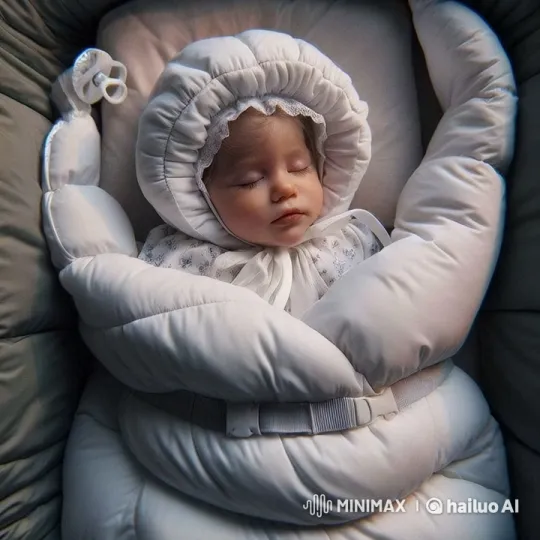 Peaceful Baby Asleep in Cozy Blanket – AI Generated Video | Hailuo AI