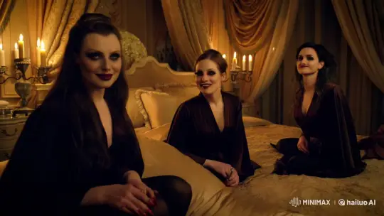 Elegant Vampires in Dreamy, Intimate Repose – AI Generated Video | Hailuo AI