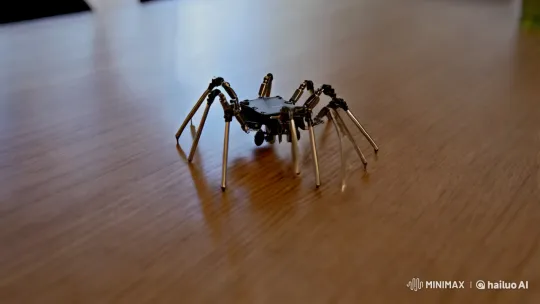 Aesthetic Close-up of a Miniature Spider Robot – AI Generated Video | Hailuo AI