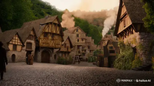 Springfalls Village: A Timeless Medieval Panorama – AI Generated Video | Hailuo AI