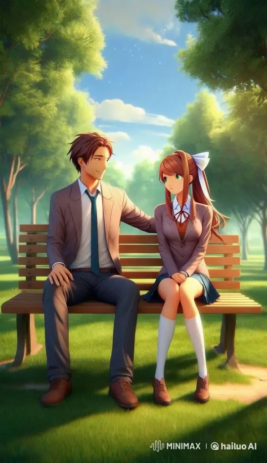 Intimate Park Bench Chat Under Sunlit Canopy – AI Generated Video | Hailuo AI