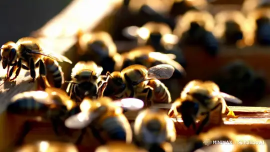 Bees Crafting Honeycombs in Dim Light – AI Generated Video | Hailuo AI