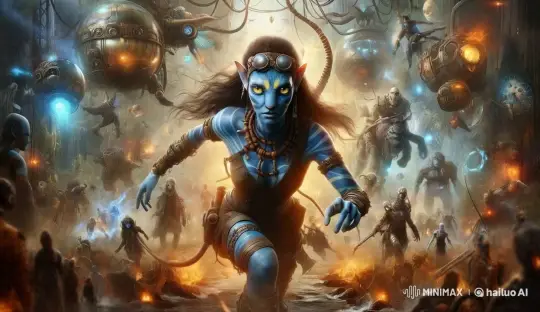 Fierce Warrior in Chaotic Alien Battle – AI Generated Video | Hailuo AI