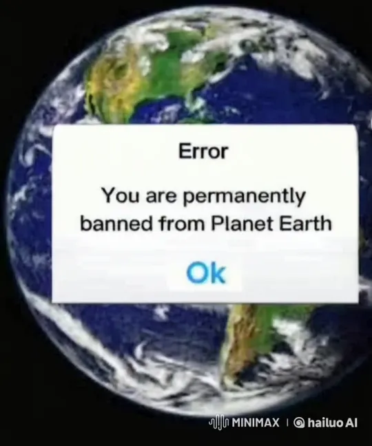 Disturbing Jumpscare Video with Earth Image and Error Message – AI Generated Video | Hailuo AI