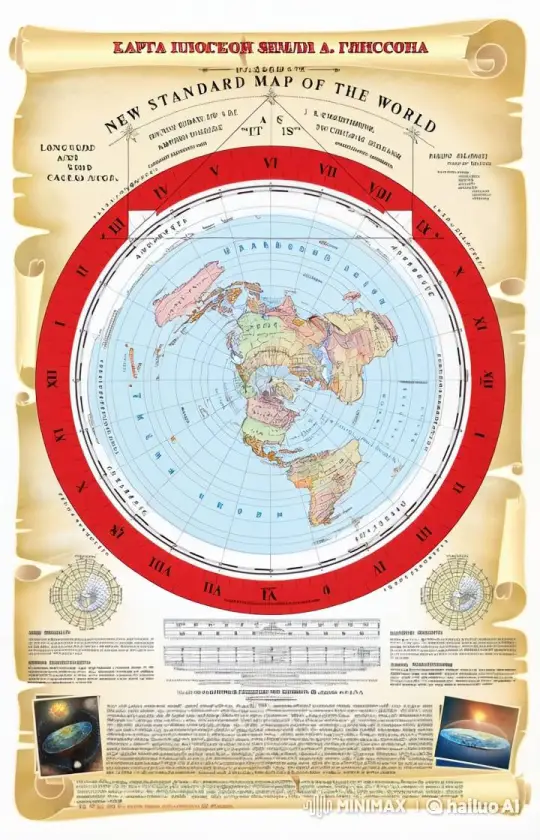 Rotating World Map with Time Zones and Details – AI Generated Video | Hailuo AI