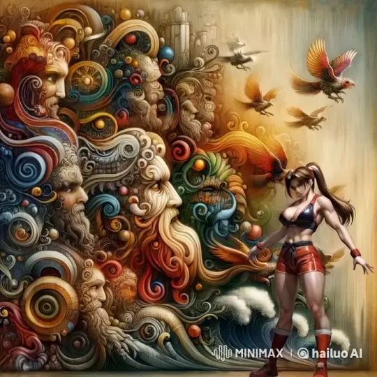 Mythical Figures and Combat-ready Woman in Art – AI Generated Video | Hailuo AI