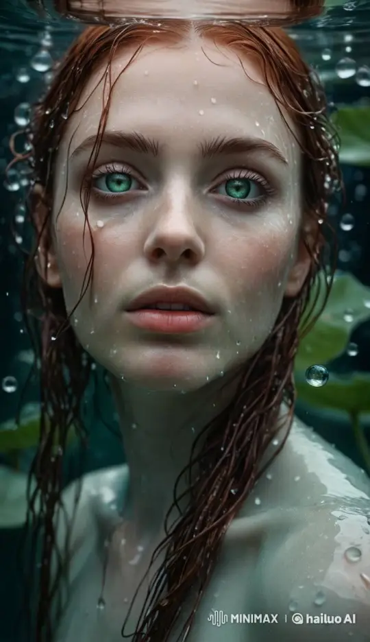 Submerged Person in Tranquil Water with Ethereal Calm – AI Generated Video | Hailuo AI