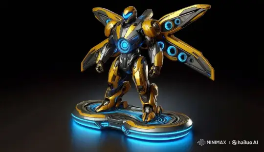 Futuristic Robot on Hoverboard Showcases Advanced Flight – AI Generated Video | Hailuo AI