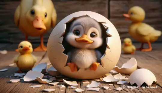 Baby Duckling Hatches, Surprising Its Mother – AI Generated Video | Hailuo AI