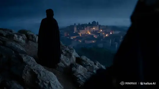 Ibn Battuta's Contemplative Descent into a Medieval Town – AI Generated Video | Hailuo AI