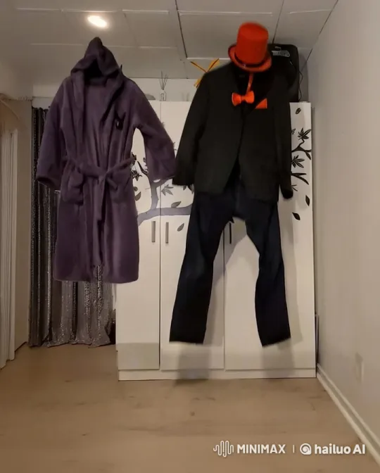 Garments Embrace in Cozy, Whimsical Scene – AI Generated Video | Hailuo AI