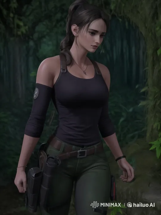 Tactical Woman on Mission in Mysterious Forest – AI Generated Video | Hailuo AI