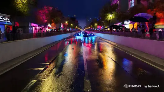 High-Octane Car Chase on Ron Street Captured in 8K UHD – AI Generated Video | Hailuo AI
