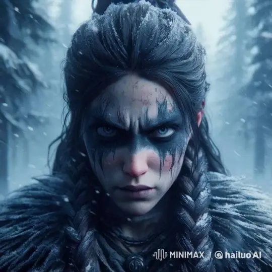 Warrior's Resilience in a Snowy Forest Wonderland – AI Generated Video | Hailuo AI