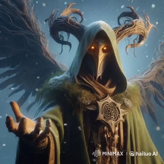 Mysterious Hooded Figure in Snowy Enchantment – AI Generated Video | Hailuo AI