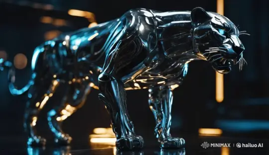 Futuristic Chrome Panther in Ambitious 360-Degree Display – AI Generated Video | Hailuo AI