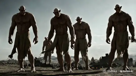 Colossal Nephilim in Desolate Realm: A Cinematic Study – AI Generated Video | Hailuo AI