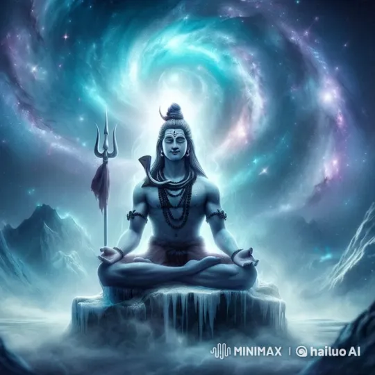 Lord Shiva Meditates in Cosmic Vortex – AI Generated Video | Hailuo AI