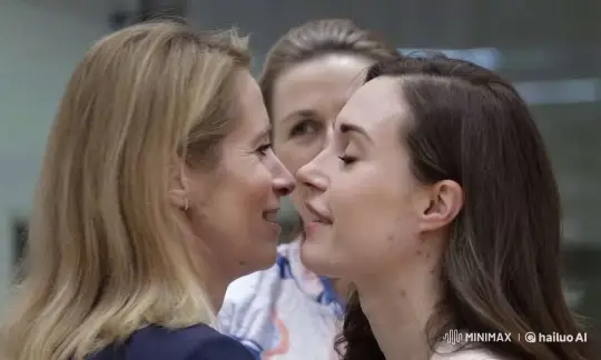Intimate Moment: Two Women Almost Kissing – AI Generated Video | Hailuo AI