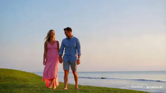 Walk Together in Blissful Paradise – AI Generated Video | Hailuo AI