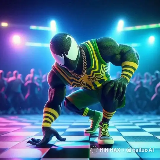 Vibrant Dancer on Checkerboard Floor Showcases Spectacular Moves – AI Generated Video | Hailuo AI