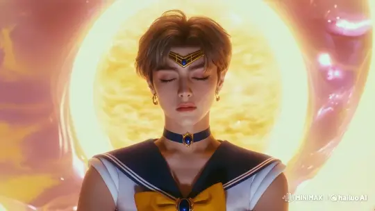 Mystical Float: Ethereal Character in Yellow Light Bubble – AI Generated Video | Hailuo AI