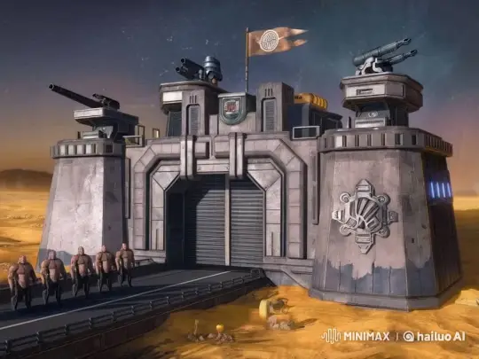 Futuristic Fortress Unveils Post-Apocalyptic Tank – AI Generated Video | Hailuo AI