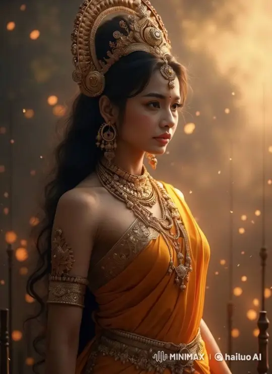 Divine Goddess Adorned with Graceful Elegance – AI Generated Video | Hailuo AI