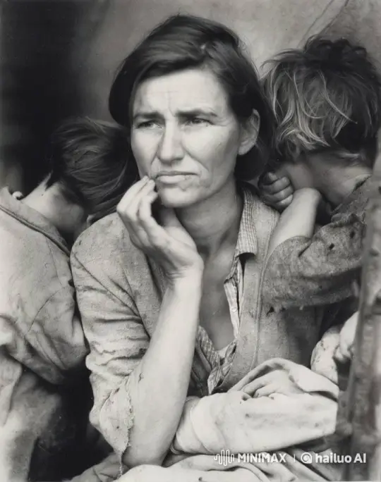 Contemplative Mother and Children Share Quiet Moment – AI Generated Video | Hailuo AI