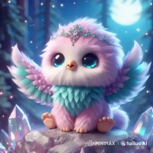 Magical Forest: Enchanting Fluffy Creature Under Moonlight – AI Generated Video | Hailuo AI