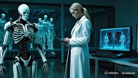Robotic Research and Development in Futuristic Lab – AI Generated Video | Hailuo AI
