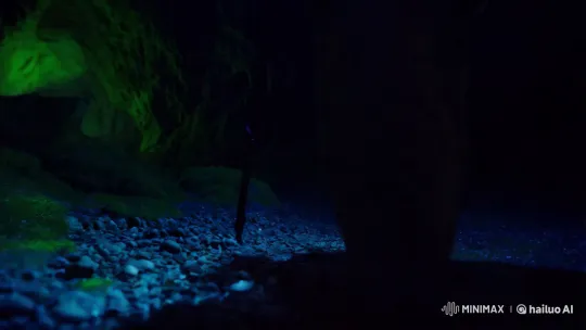 Explorer's Journey into the Bioluminescent Cave – AI Generated Video | Hailuo AI