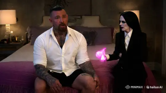 Man Transforms into Woman, Horror Unfolds in Dark Bedroom – AI Generated Video | Hailuo AI