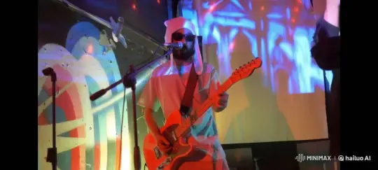 Electric Guitarist in Space-Time Tunnel Speed Sequence – AI Generated Video | Hailuo AI