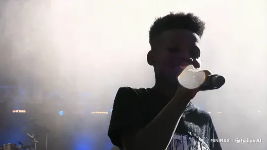 Young Black Rapper Performing Live on Stage – AI Generated Video | Hailuo AI