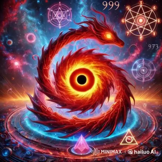 Cosmic Dragon Enveloped by Galactic Vortexes and Mystical Symbols – AI Generated Video | Hailuo AI