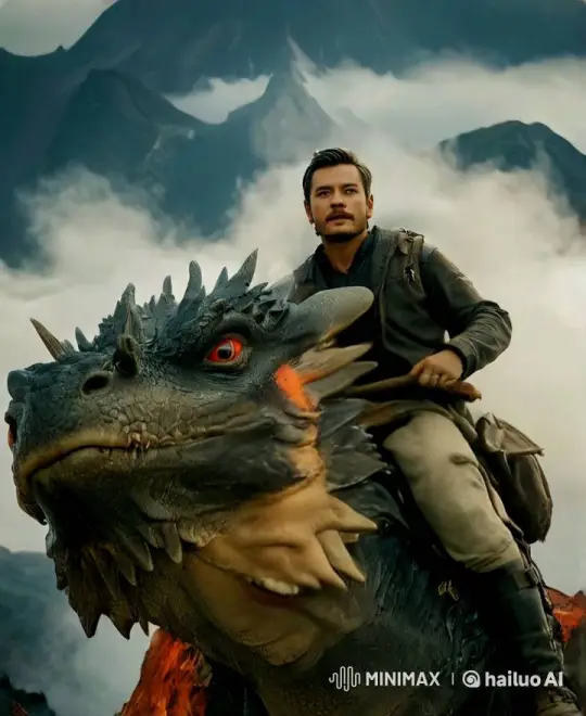 Lucifer's Dual Transformation on a Misty Mountain Dragon Ride – AI Generated Video | Hailuo AI